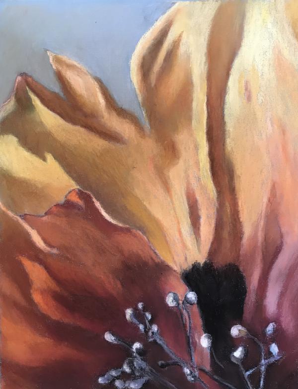 "Ode to O'Keefe" Pastel on Colored Paper