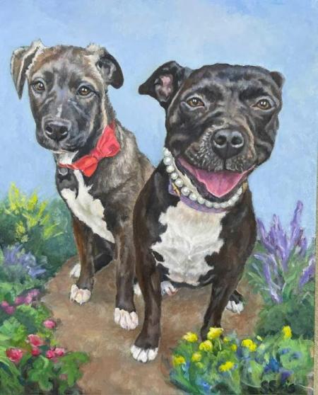 "Asher and Priya" Acrylic on Canvas