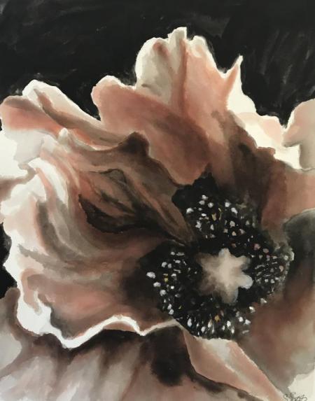 "Sunlight Glow" Ink with Gouache