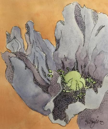 "Reverse Colors" Ink and Watercolor